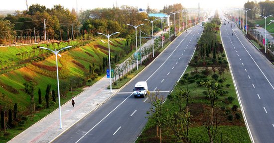 玄武岩道路建設