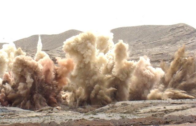 礦山爆破現場